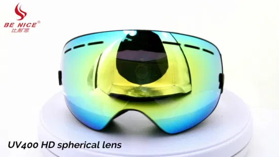 Doppelschichtige PC-Linsen-Skibrille Benice Snow Goggle Snow 4600 für Kinder, maßgeschneiderte Skibrillen mit Spiegelbeschichtung